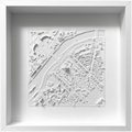 3D City Map of Paris - Miniature Wall Art
